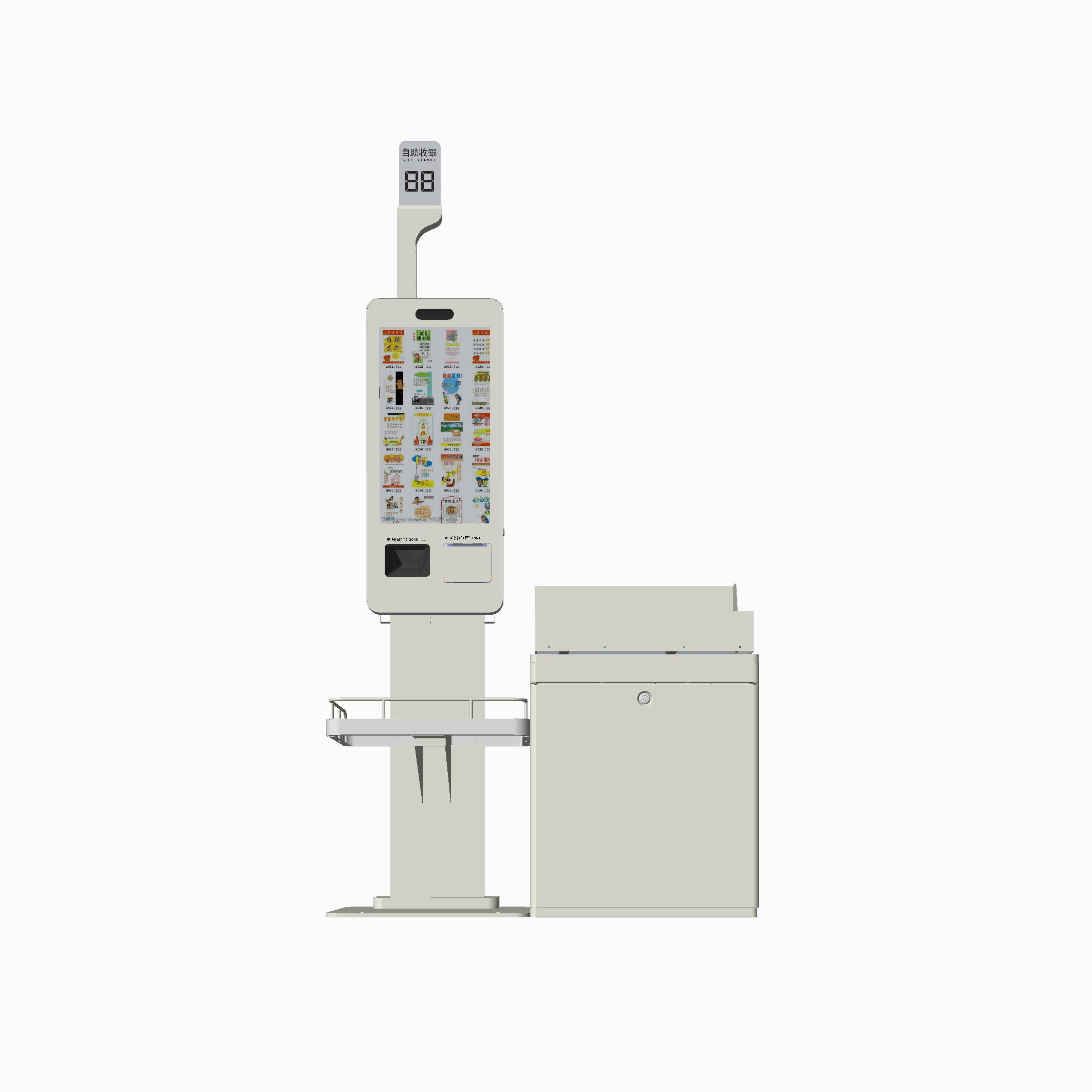 Intelligent Self Checkout Kiosk with Scale Cabinet for Supermarket from ...